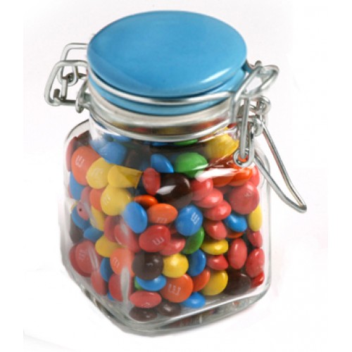 MINI M&Ms IN GLASS CLIP LOCK JAR 80G